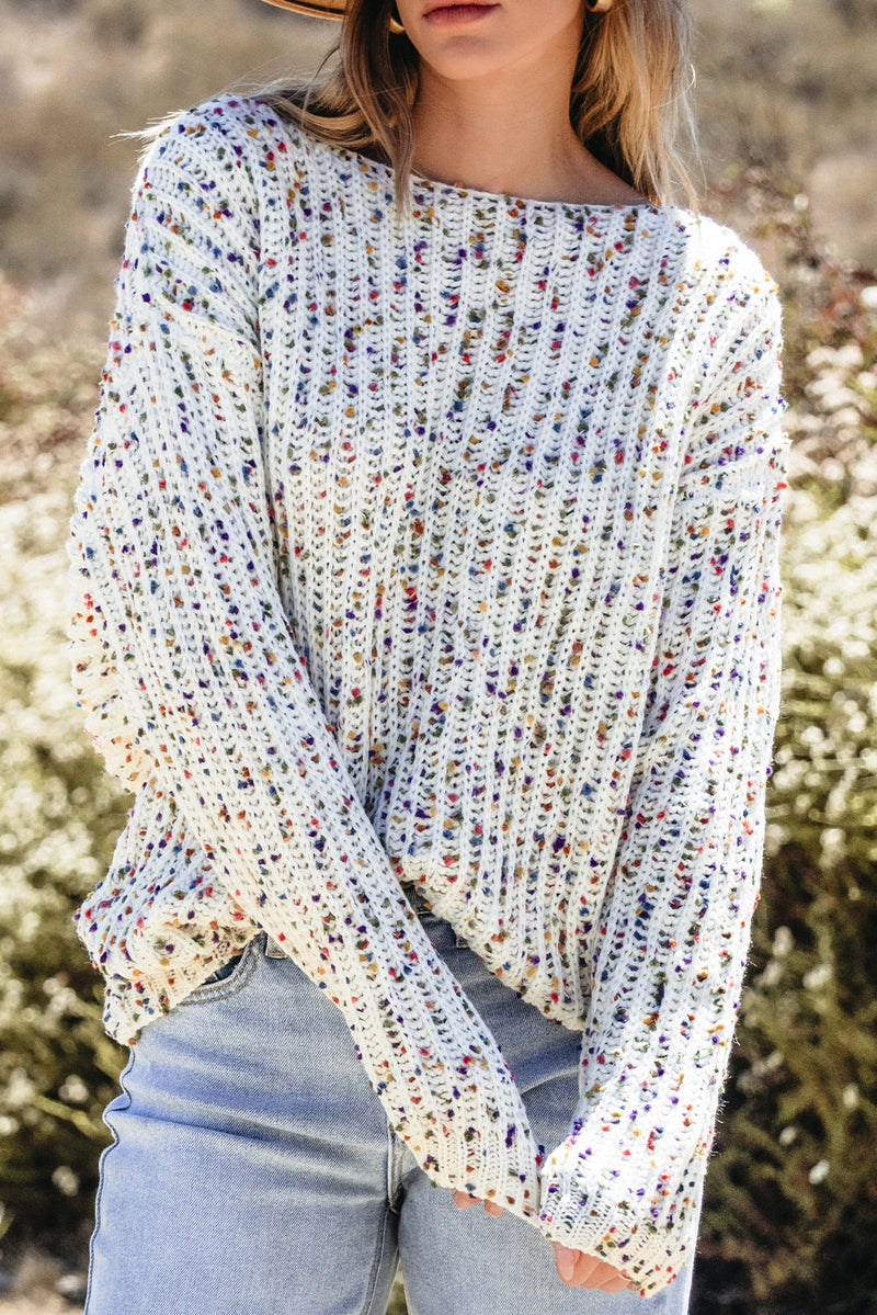 Scarlett Confetti Reversible Twist Sweater