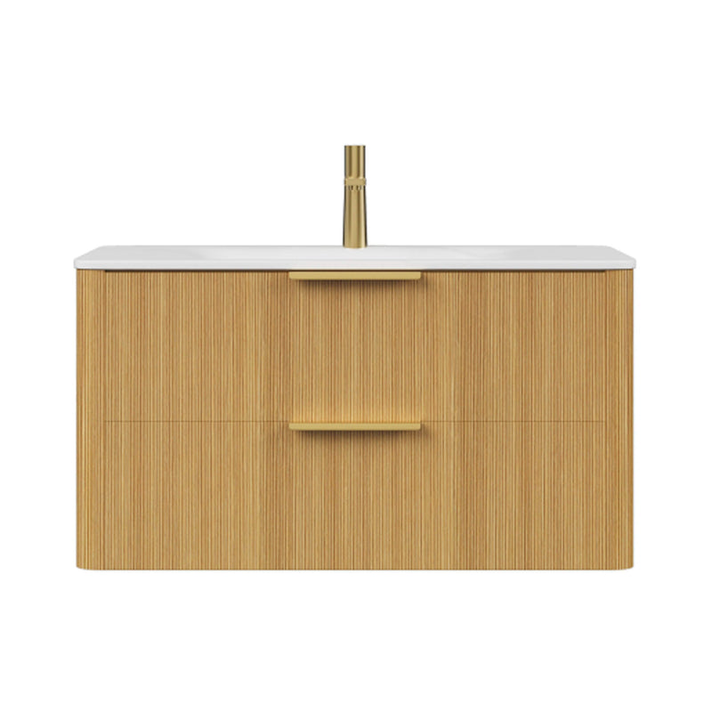 Nuvia Luxury 30/36-Inch Sintered Stone Floating Bathroom Vanity With Sink (SAK70429)