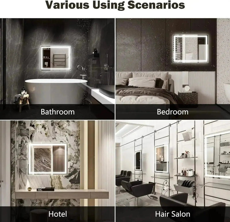 36 x 24  Inch Center Glow LED Bathroom Mirror