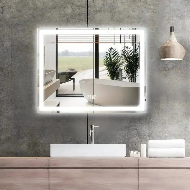 36 x 24  Inch Center Glow LED Bathroom Mirror