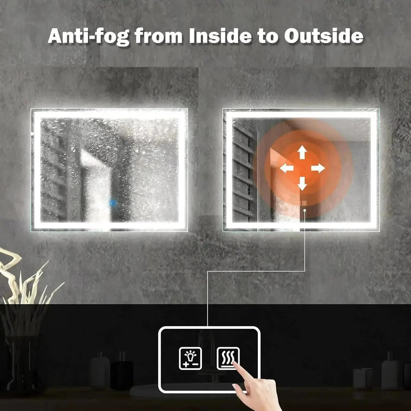 HAUSVITA 36x24" Center Glow LED Bathroom Vanity Mirror