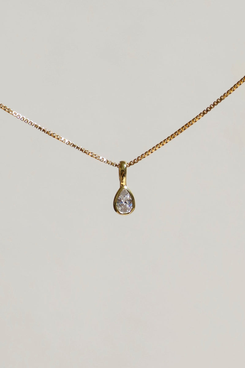 TEARDROP BEZEL BIRTHSTONE CHARM