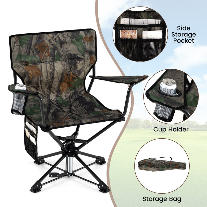 360° Swivel Hunting Chair Portable Foldable