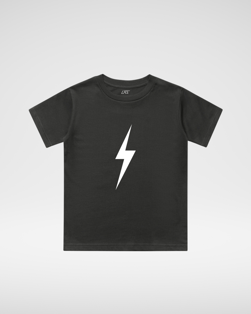WHITE BOLT TEE - COAL