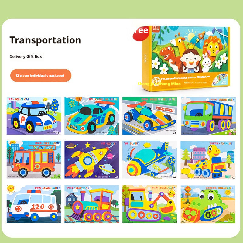 Childrens DIY 3D EVA Sticker Art Craft Toy