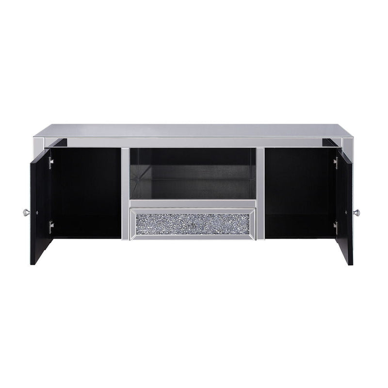 Noralie - TV Stand - Mirrored & Faux Diamonds