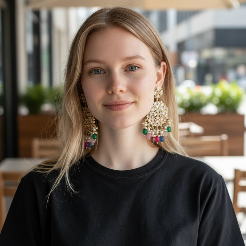 Kundan earrings