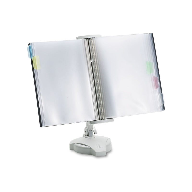 Fellowes Reference Rack, Plastic, Letter, 10 Pockets, Platinum