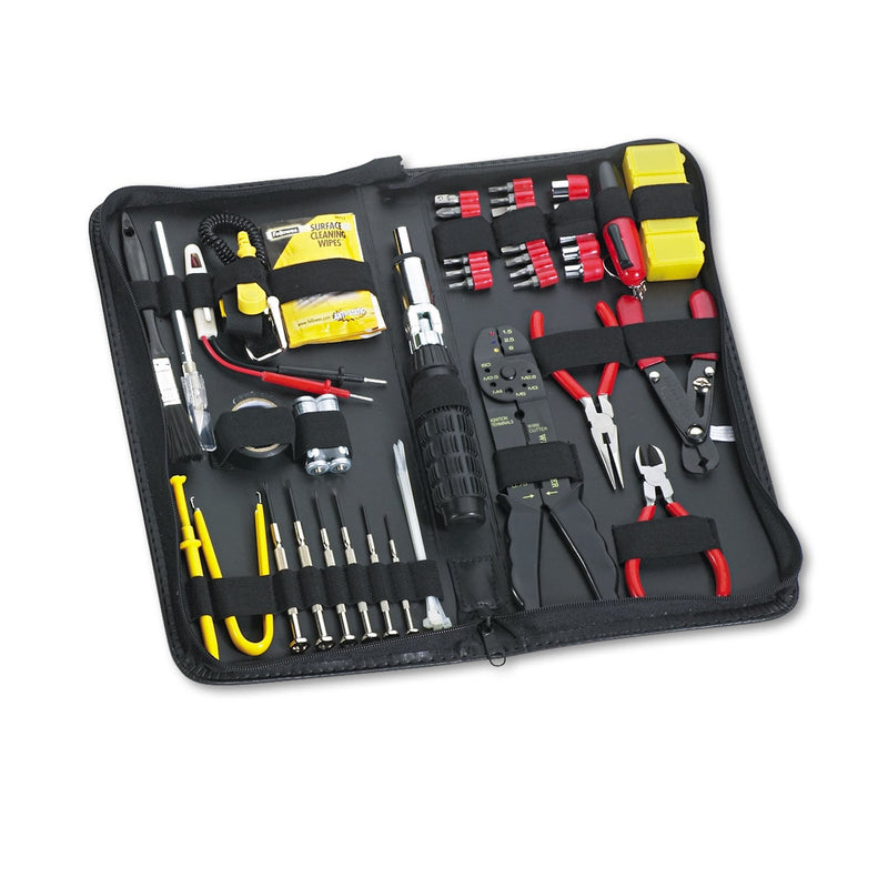 Fellowes 55-Piece Computer Tool Kit in Black Vinyl Zipper Case