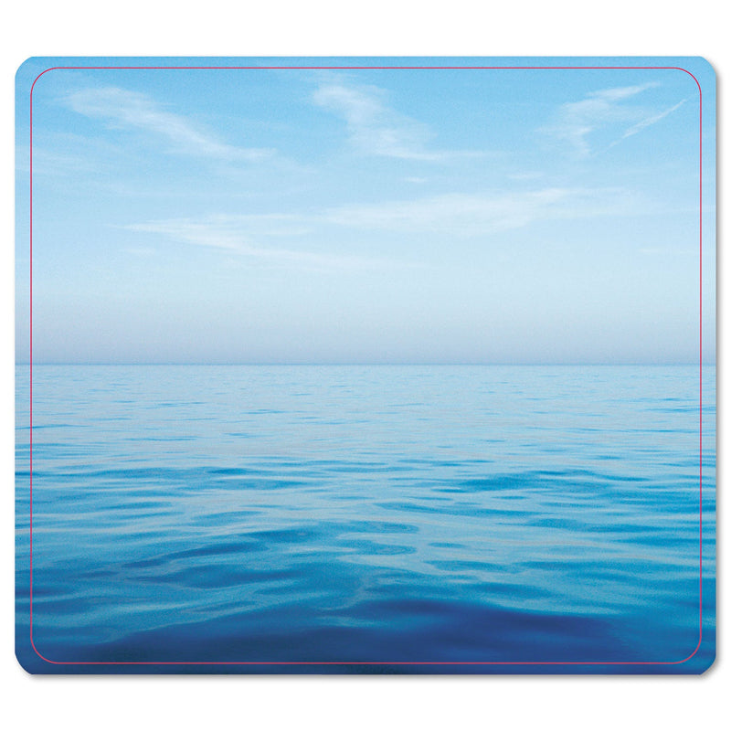 Fellowes Recycled Mouse Pad, 9 x 8, Blue Ocean Design