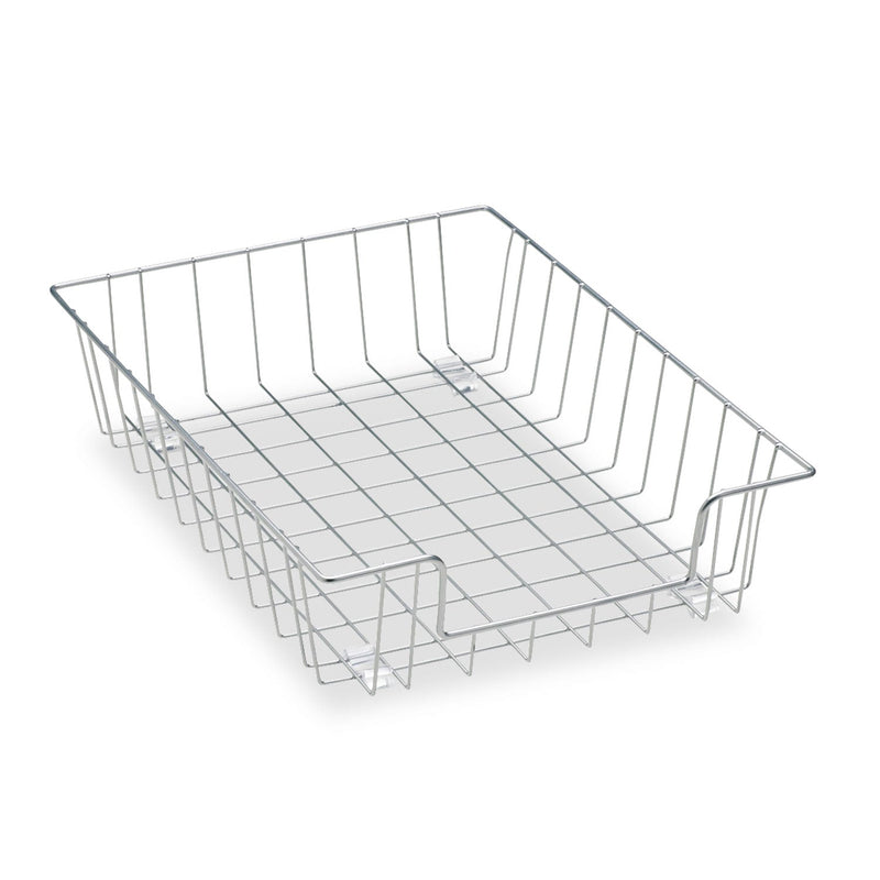 Fellowes Wire Desk Tray Organizer, 1 Section, Letter Size Files, 10" x 14.13" x 3", Silver