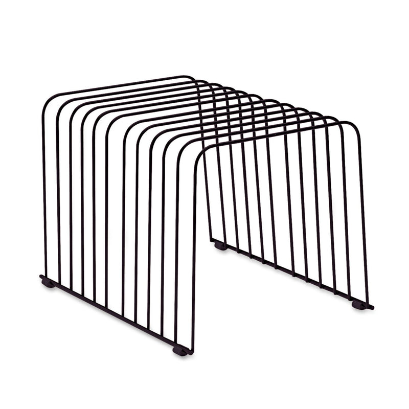 Fellowes Wire Desktop Organizer, 11 Sections, Letter to Legal Size Files, 9" x 11.38" x 8", Black