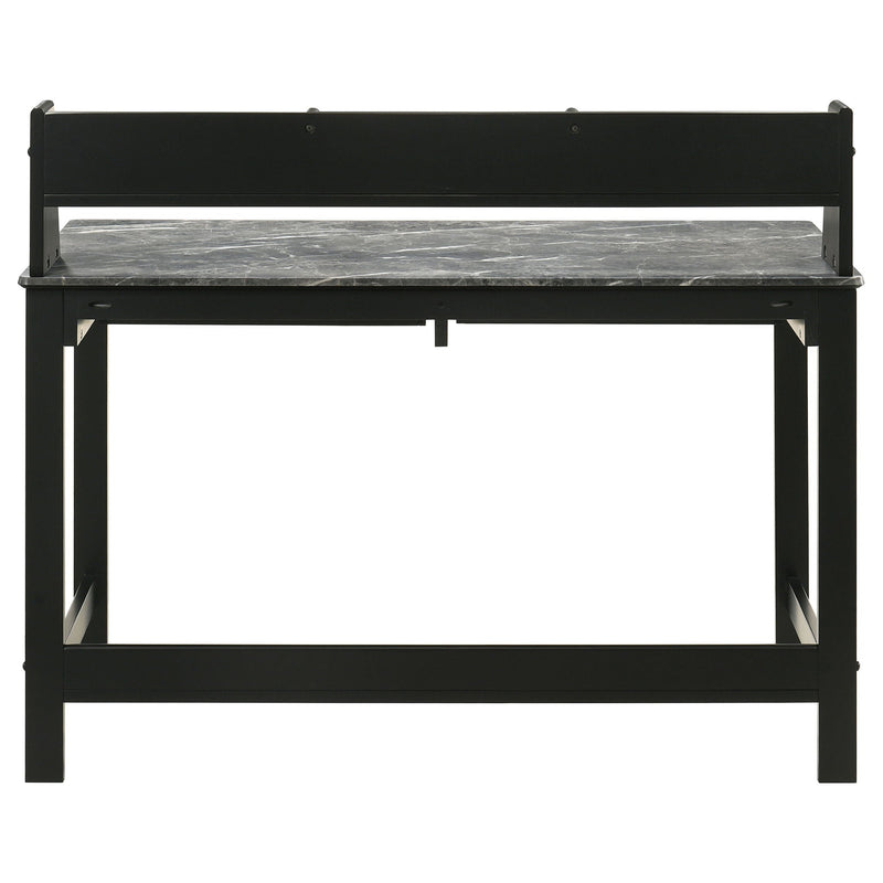 Besler 47-inch SmartTop Writing Desk with Shelf Grey Stone and Black