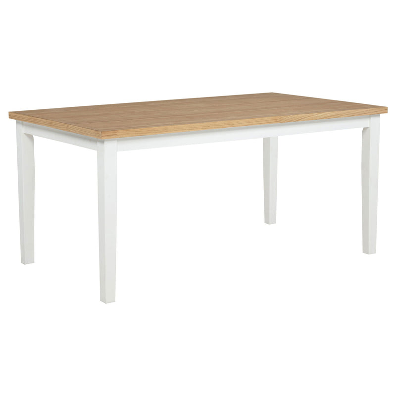 Andrews 66-inch Rectangular Dining Table Light Ash and White
