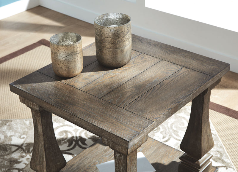 Johnelle - Rectangular End Table - Gray