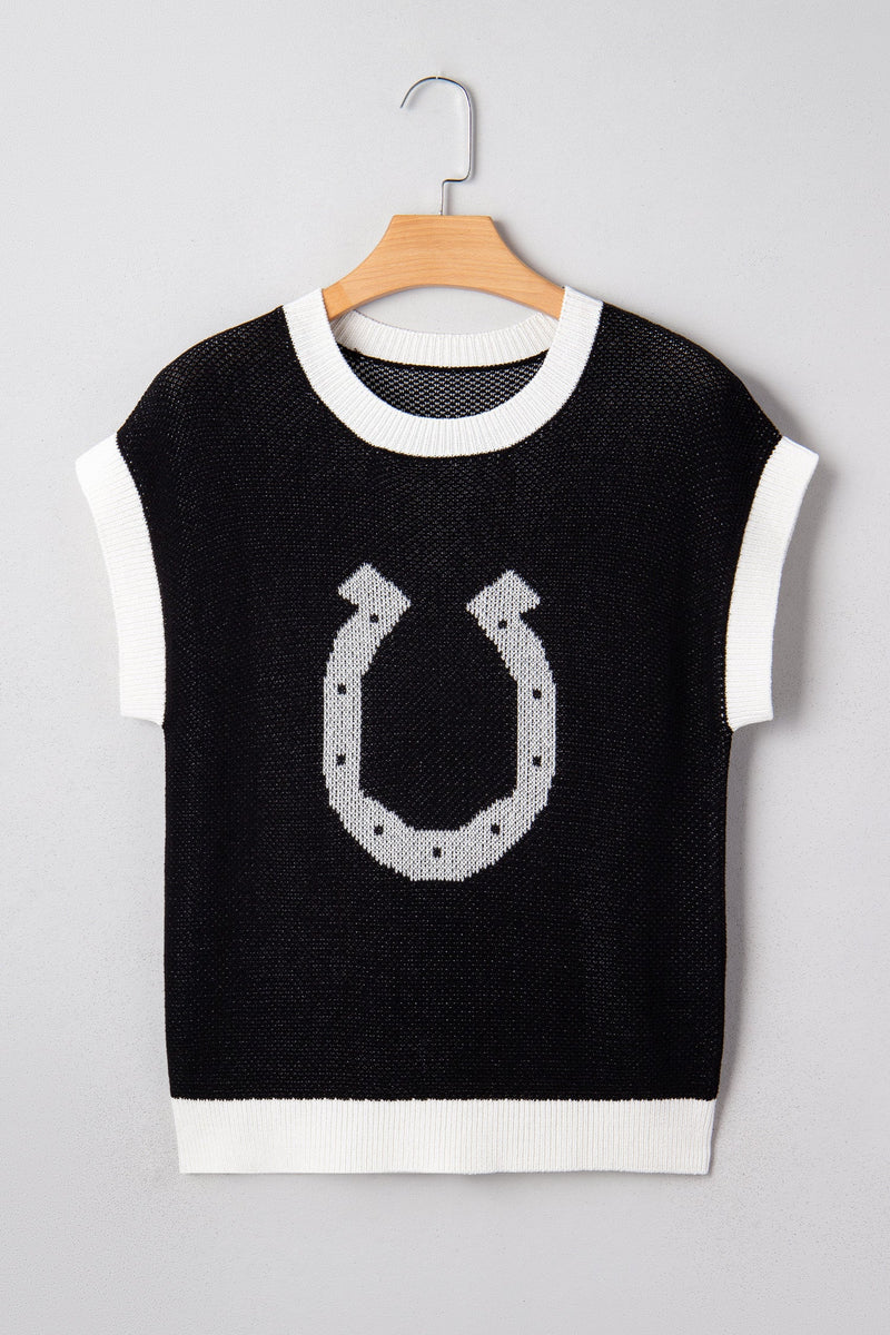 Evelynn Trim Short Sleeve Sweater