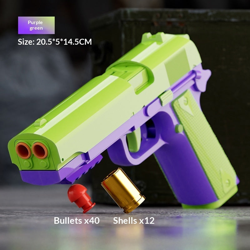 Toy Gun With Dual Barrel Ejection