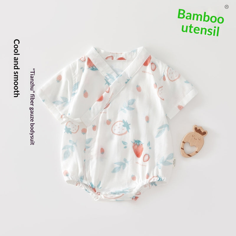 Baby Bamboo Cotton Summer Outfit Triangular Romper Made Of Bamboo Fiber