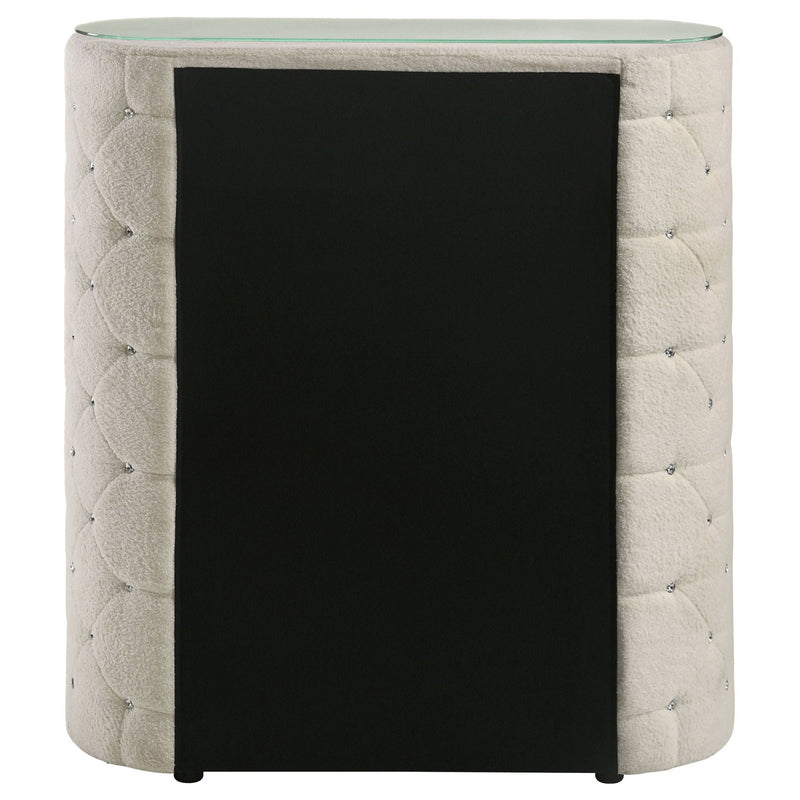 Sonya 5-drawer Upholstered Bedroom Chest of Drawers Ivory