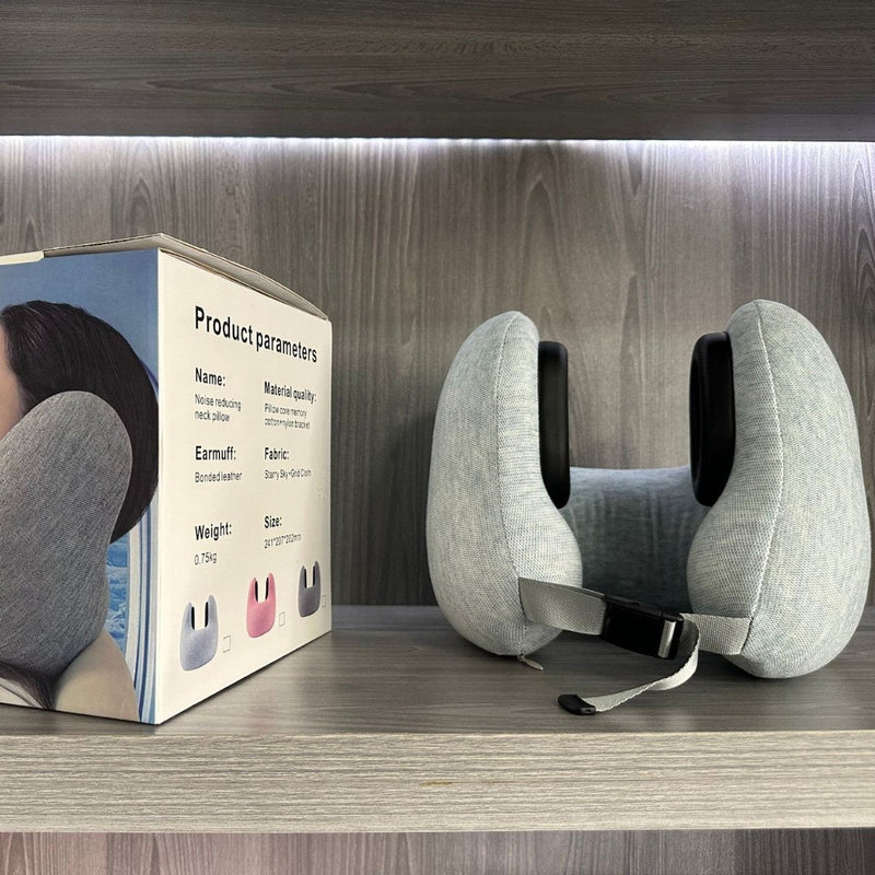 Memory Foam Travel Pillow – U-Shaped Neck Support with Noise Reduction