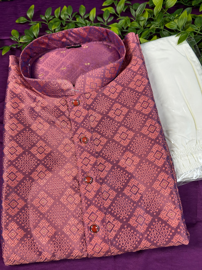 Onion pink kurta set