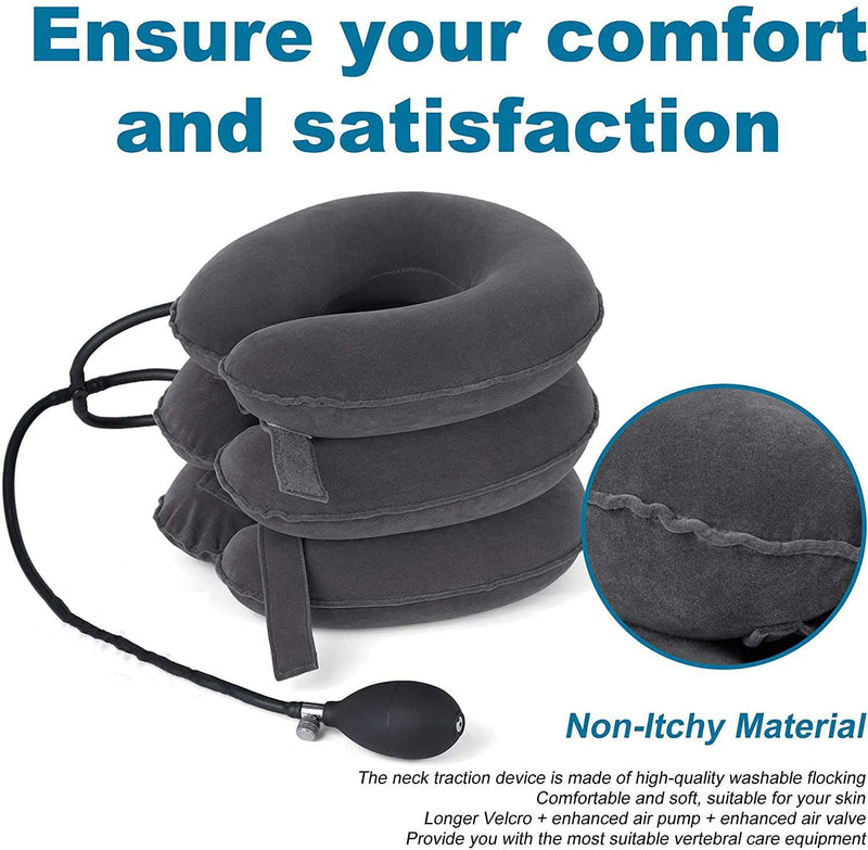 Cervical Traction Device Neck Support Pillow Adjustable Neck Stretcher