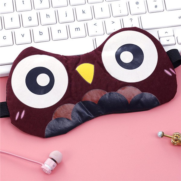 Cute Mask Soft Padded Sleep Travel Shade Cover