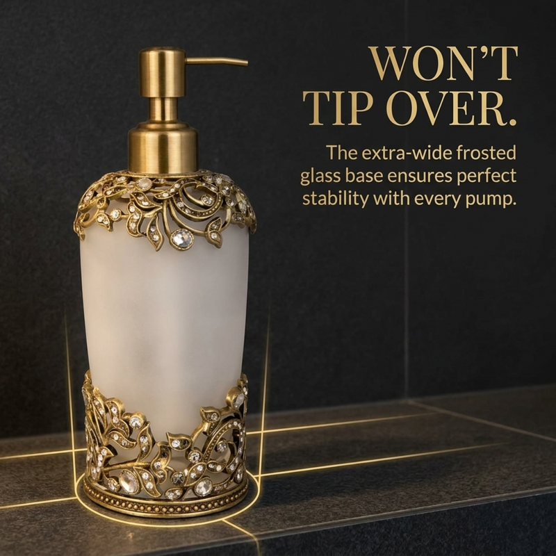 Liora Bloom – Modern Decorative Bathroom Accessory Handmade Soap Dispenser, 9 oz