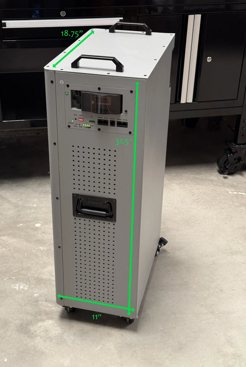 48V Tower: Rugged LifePO4 Battery w/ Active Balance & 200A BMS up to 16.4 kWh