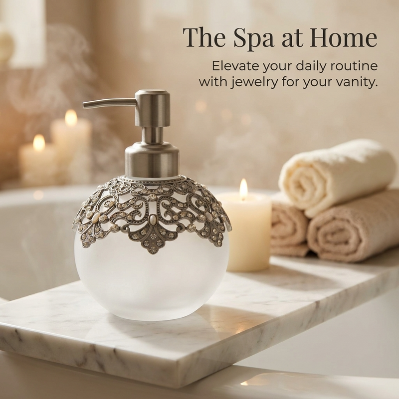 Isolde Essence – Modern Decorative Bathroom Accessory Handmade Soap Dispenser, 12 oz