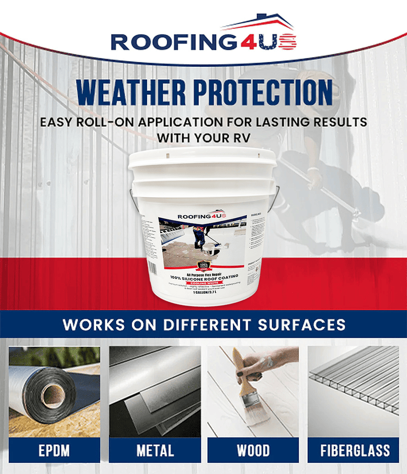 All Purpose Flex Repair 100% Silicone Roof Sealant - 1 Gallon