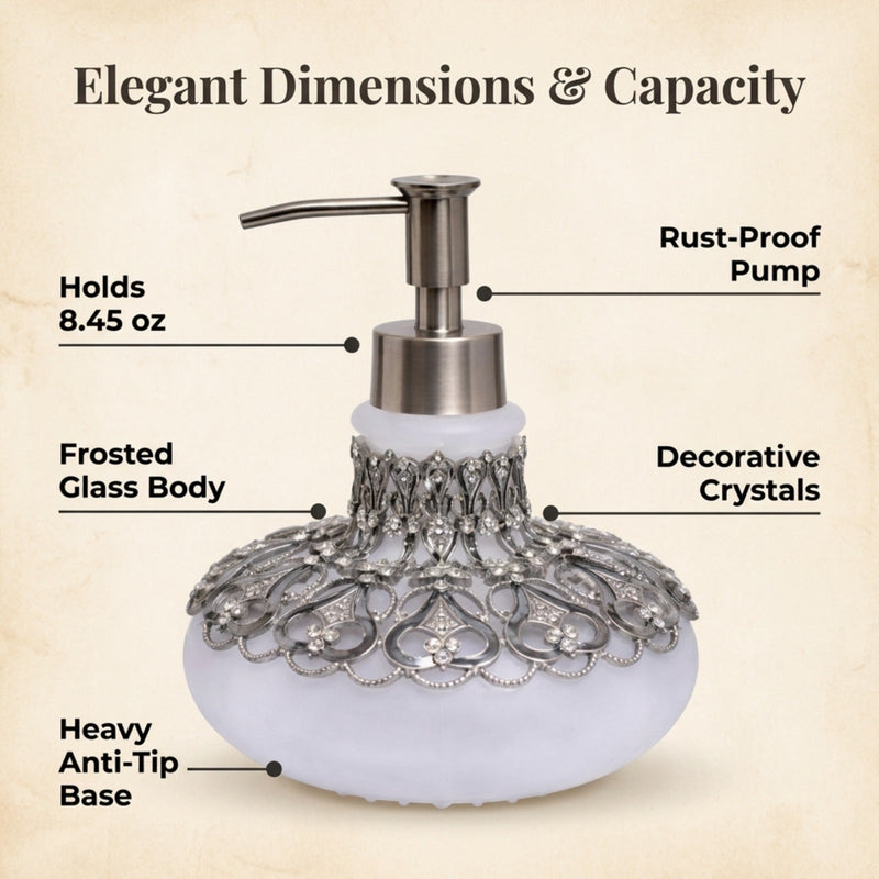 Oriana Grace – Modern Decorative Bathroom Accessory Handmade Soap Dispenser, 9 oz