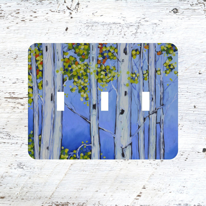 Switch Plates: "Fall and Seek" Birch Trees Autumn, Fall