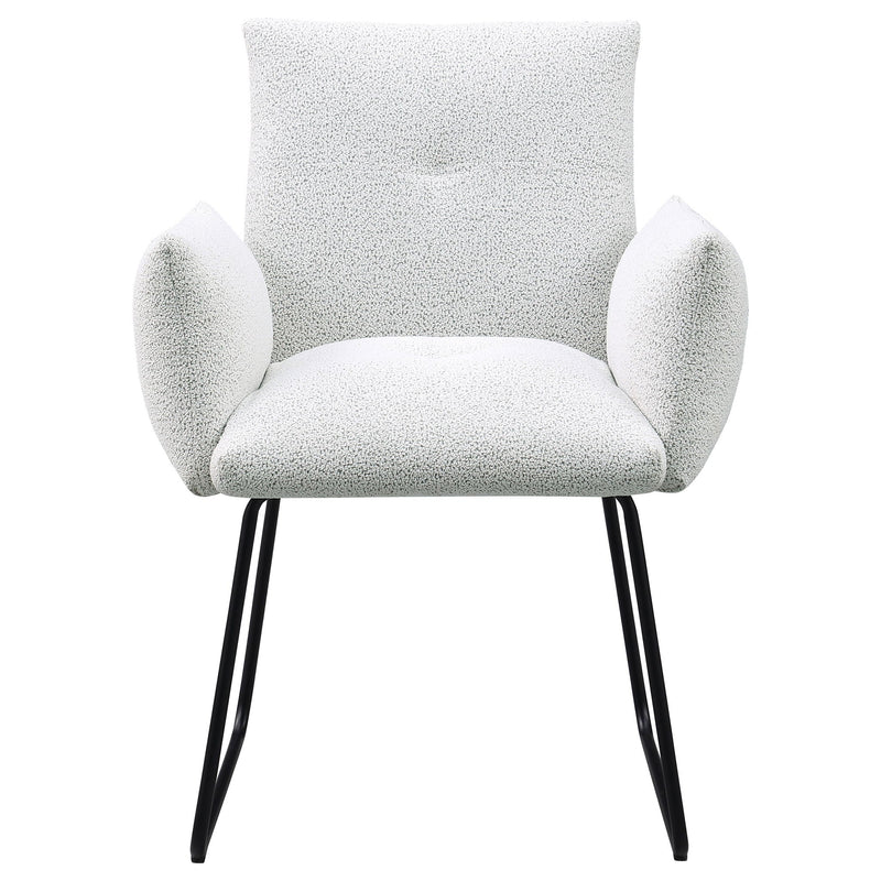 Ackland Upholstered Dining Arm Chair Light Grey (Set of 2)