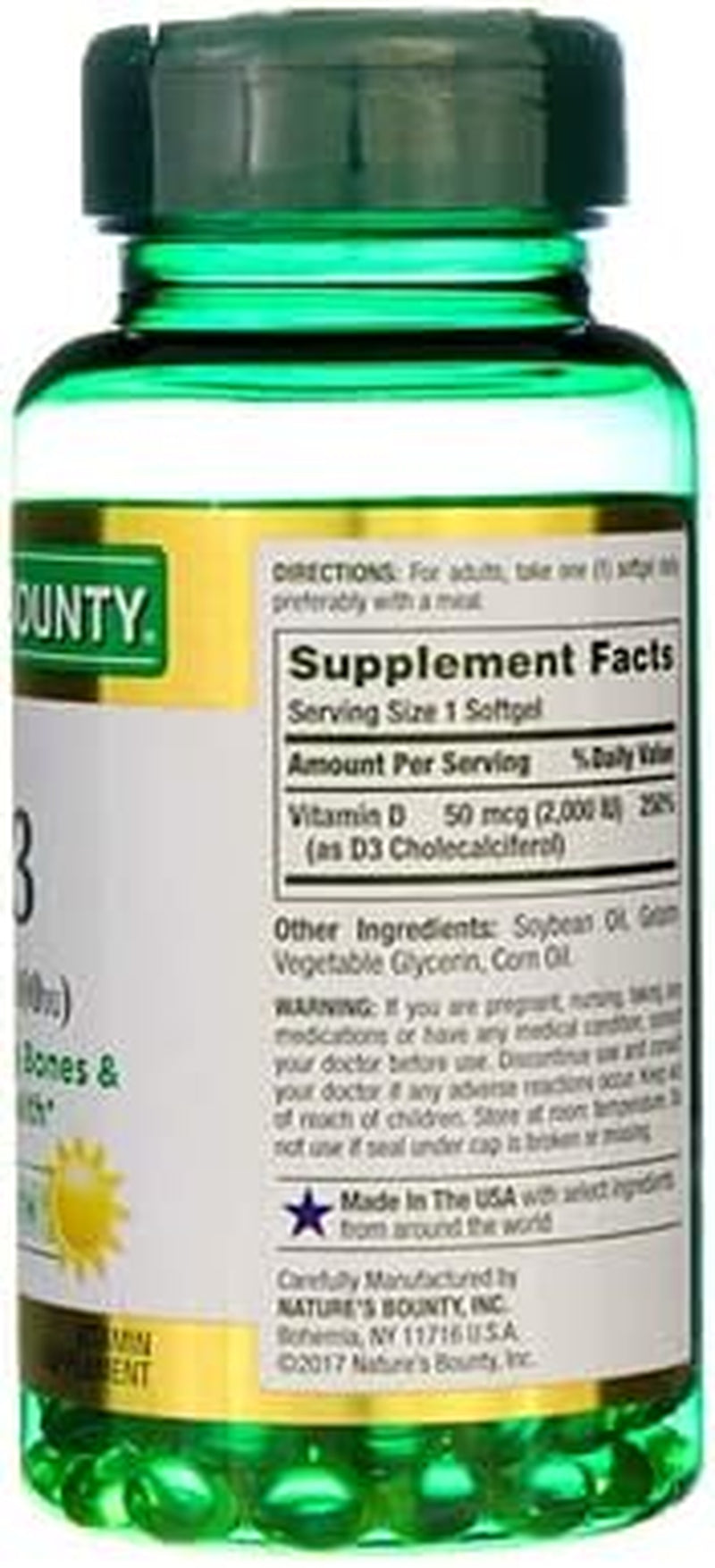 Vitamin D3 2000 IU Softgels 150 Ea (Pack of 4)