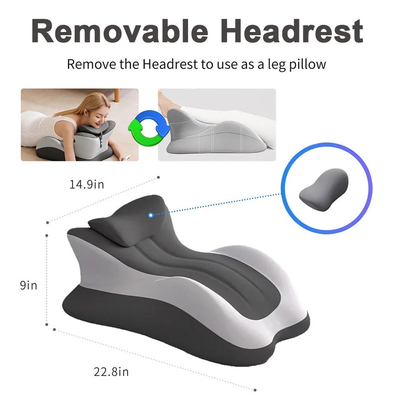 Multifunctional Memory Foam Reading Pillow – Prone Headrest & Arm Support with Removable Cover