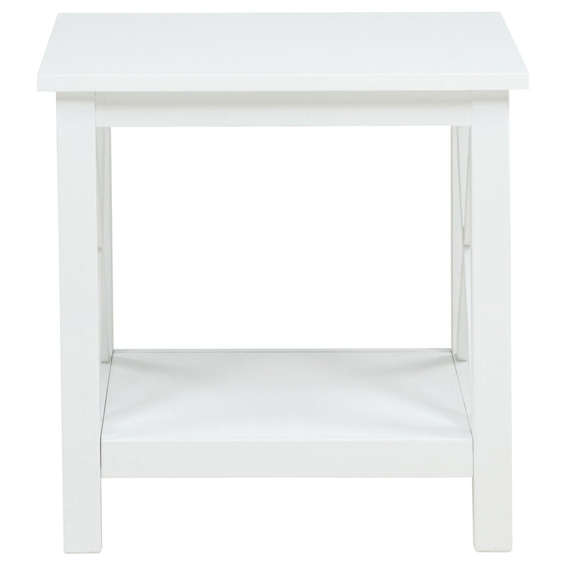Skyview 2-piece Rectangular Lift Top Coffee Table Set White