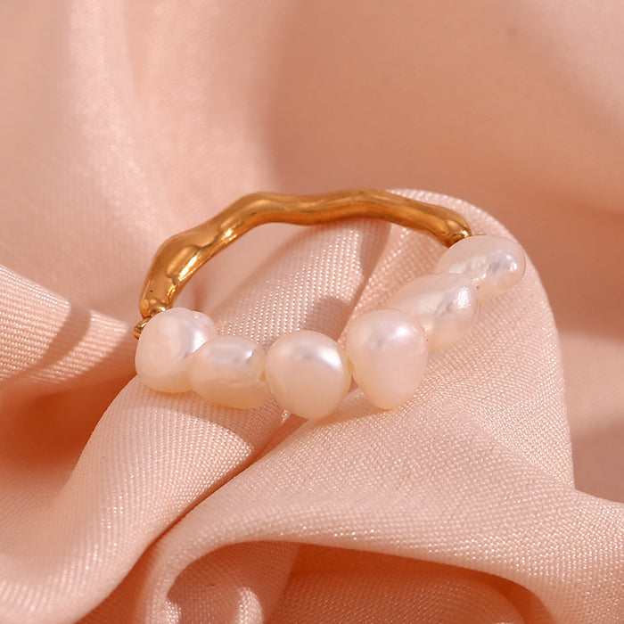Women's Fashion Stitching Metal Ring