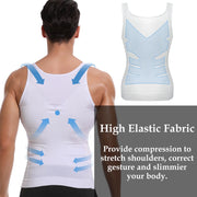 Mens Gynecomastia Compression Shirts Slimming Undershirt Body Shaper Tank Top Vest Abs Waist Trainer