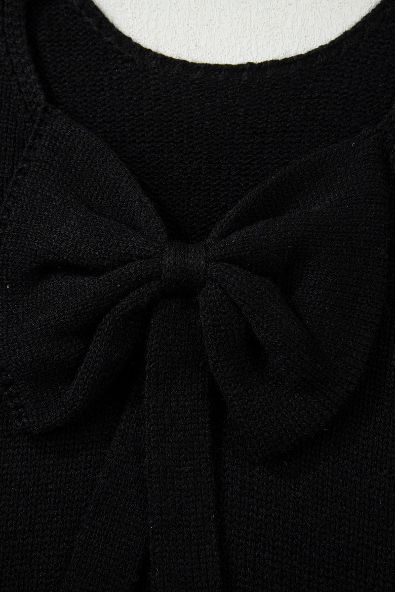 Faye Backless Bubble Sleeve Sweater