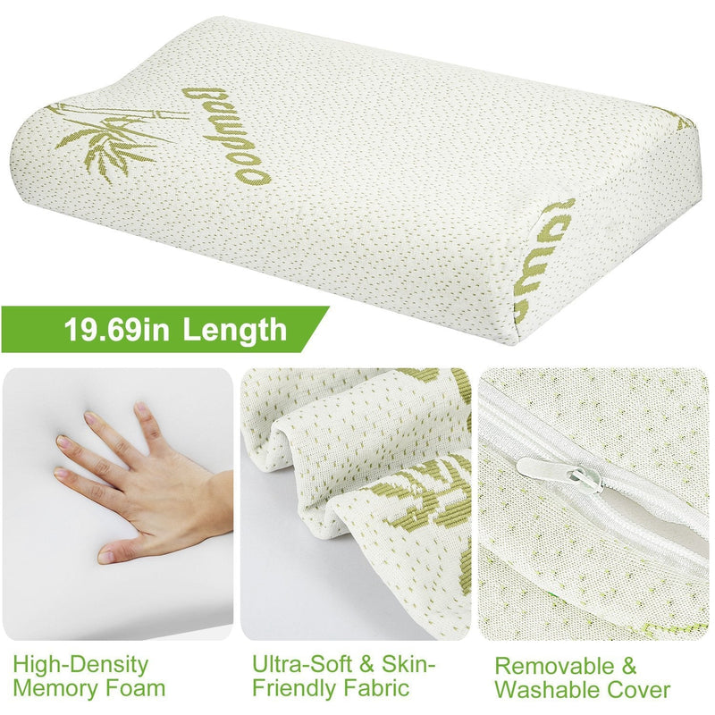 Bamboo Memory Foam Cervical Pillow – Ergonomic Neck & Shoulder Support