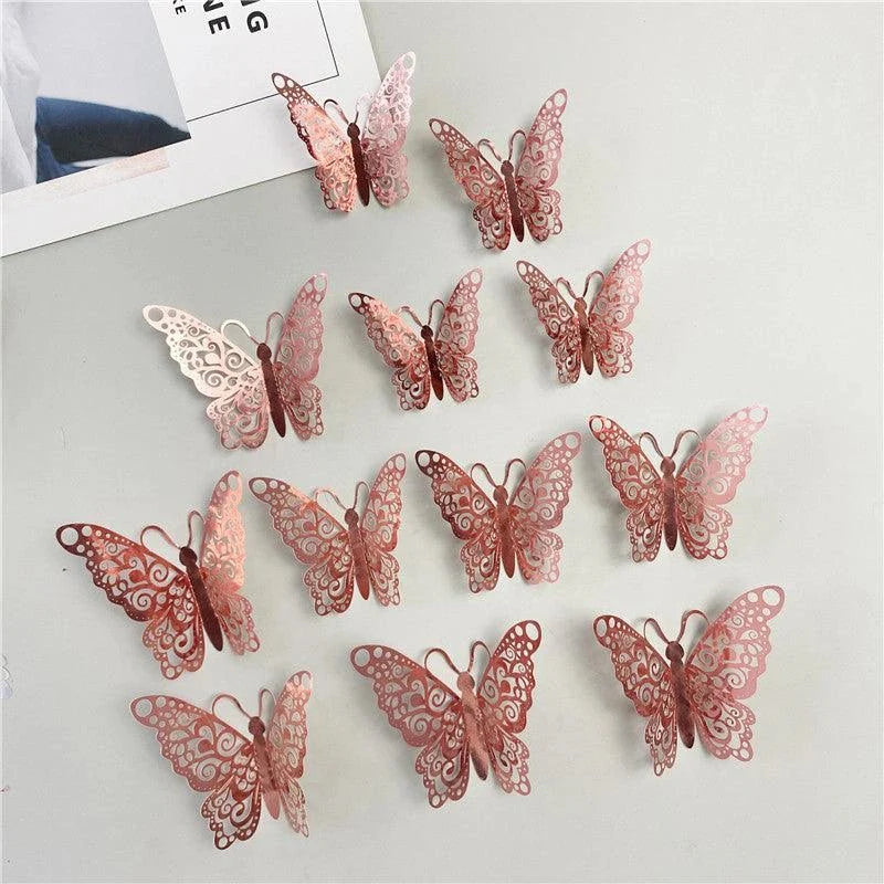 3D Butterflies Kids Bedroom Wall Decor 12-Pack