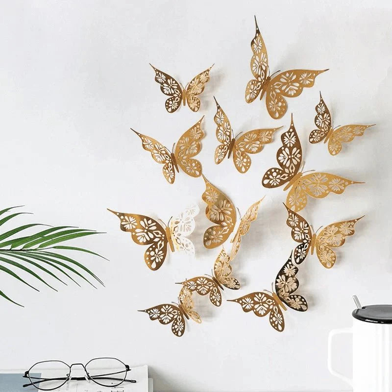 3D Butterflies Kids Bedroom Wall Decor 12pcs