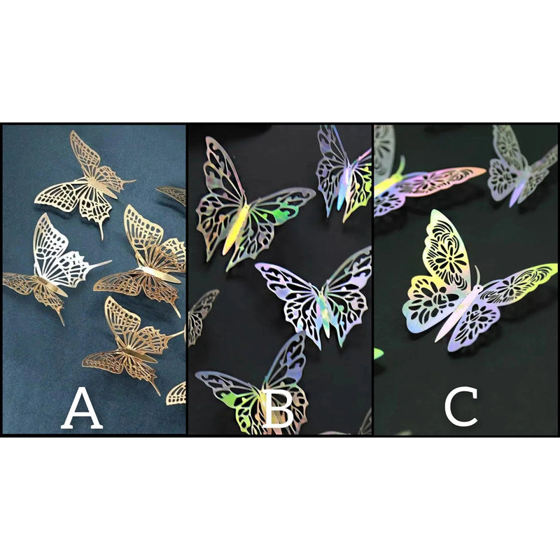 3D Craft Butterflies Kids Wall Decor 12-Pack