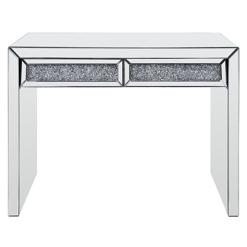 Noralie - Console Table Faux Diamonds - Mirrored