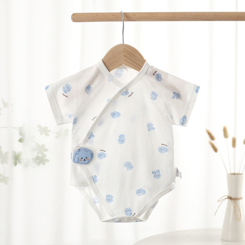 Pure Cotton Newborn One-piece Baby Clothes, Short Sleeves