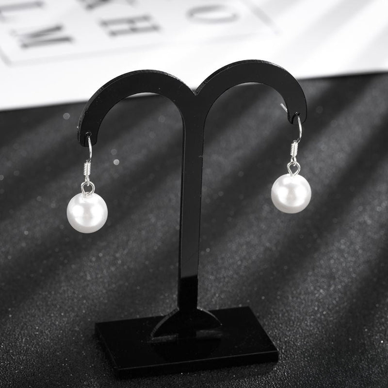 Imitation Pearl Pendant Dangle Drop Earrings