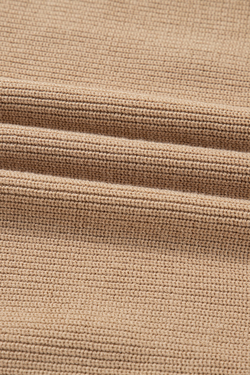 Zariah Embellished Keyhole Ribbed Sweater