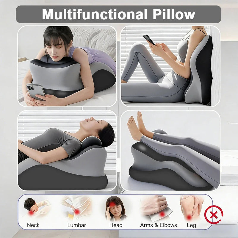 Multifunctional Memory Foam Reading Pillow – Prone Headrest & Arm Support with Removable Cover