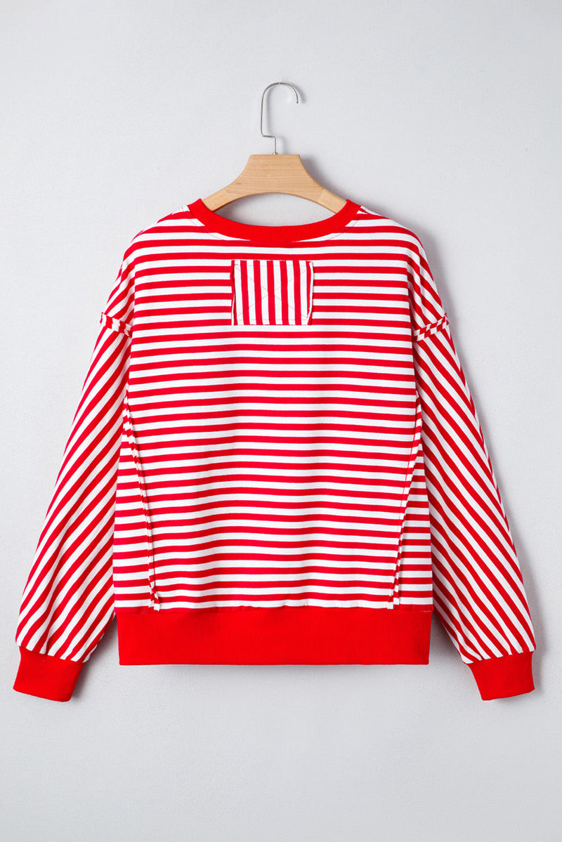 Elizabeth Patched Drop Shoulder Top